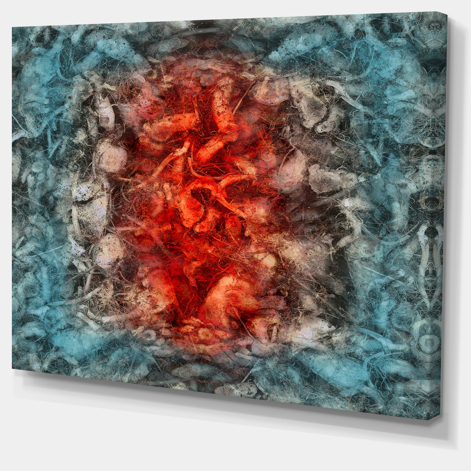 Abstract Floral Texture Design - Large Abstract Canvas Artwork