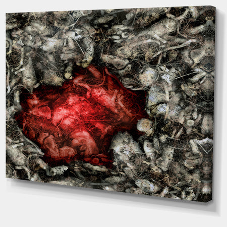 Abstract Red Artistic Background - Large Abstract Canvas Artwork