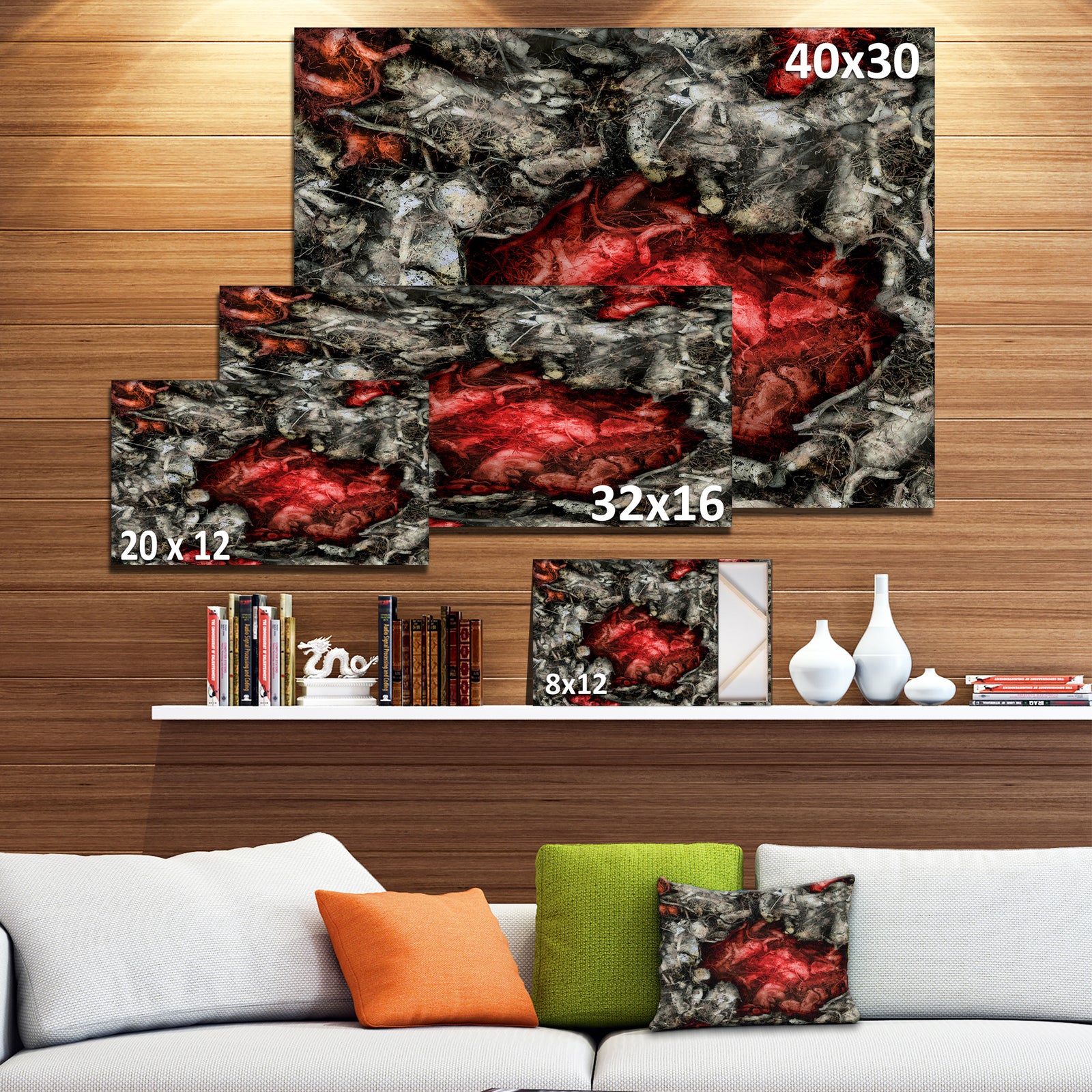 Abstract Floral Texture Background - Large Abstract Canvas Artwork