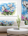 Apollo Butterflies Illustration on Blue - Floral Canvas Artwork