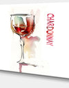 Red Wine on White Background - Modern Canvas Wall Art Print