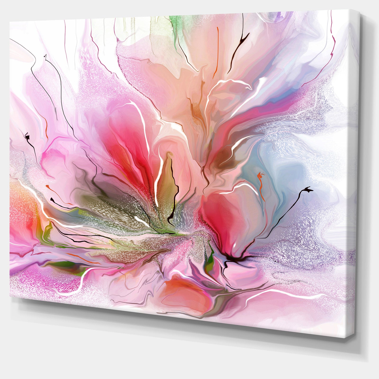 Lovely Painted Floral Design - Extra Large Floral Wall Art
