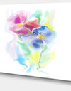 Colorful Floral Watercolor Sketch - Extra Large Floral Wall Art