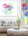 Colorful Floral Watercolor Sketch - Extra Large Floral Wall Art