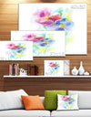 Colorful Floral Watercolor Sketch - Extra Large Floral Wall Art