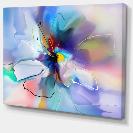 Abstract Creative Blue Flower - Extra Large Floral Wall Art