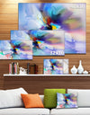 Abstract Creative Blue Flower - Extra Large Floral Wall Art