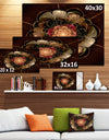 Dark Gold Red Fractal Flower Pattern - Extra Large Floral Wall Art