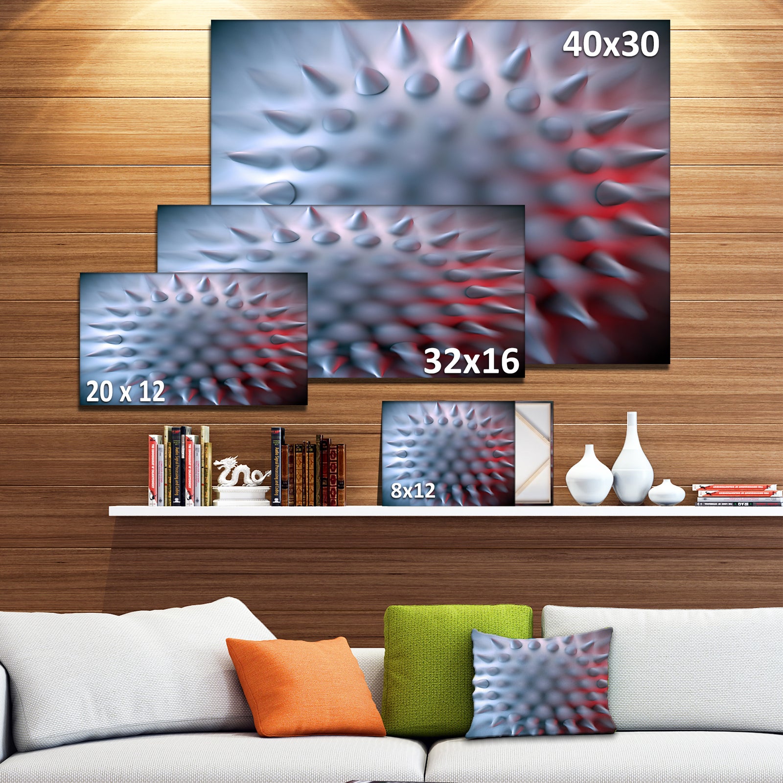 Macro Prickly Texture Design - Abstract Canvas Wall Art