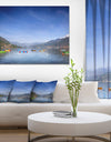 Boats in Pokhara Lake - Modern Seashore Canvas Wall Art