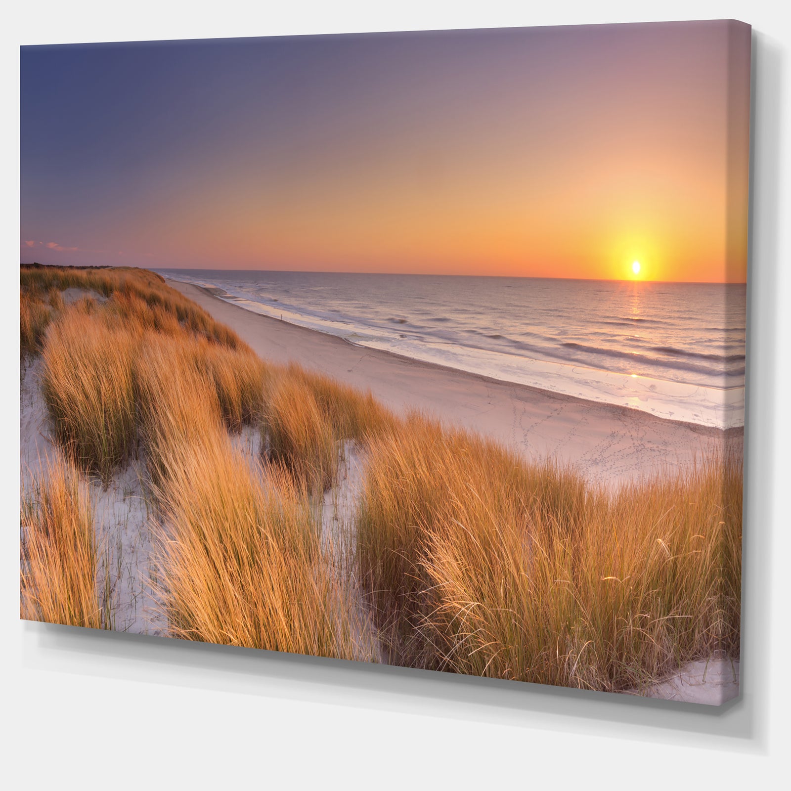 Sunset on Texel Island Beach - Modern Seashore Canvas Wall Art