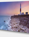 Portland Bill Lighthouse in Dorset - Modern Seashore Canvas Wall Art