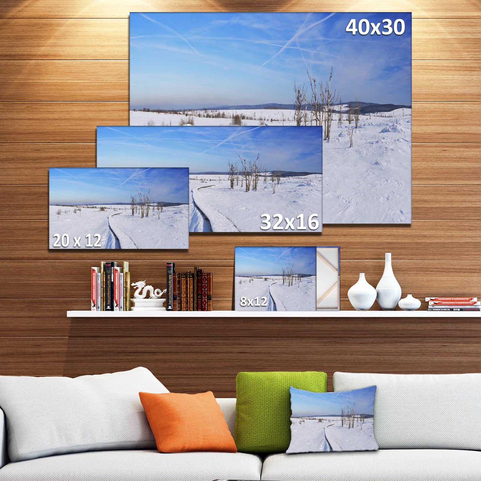 Hautes Fagnes in Belgium Panorama - Modern Seashore Canvas Wall Art