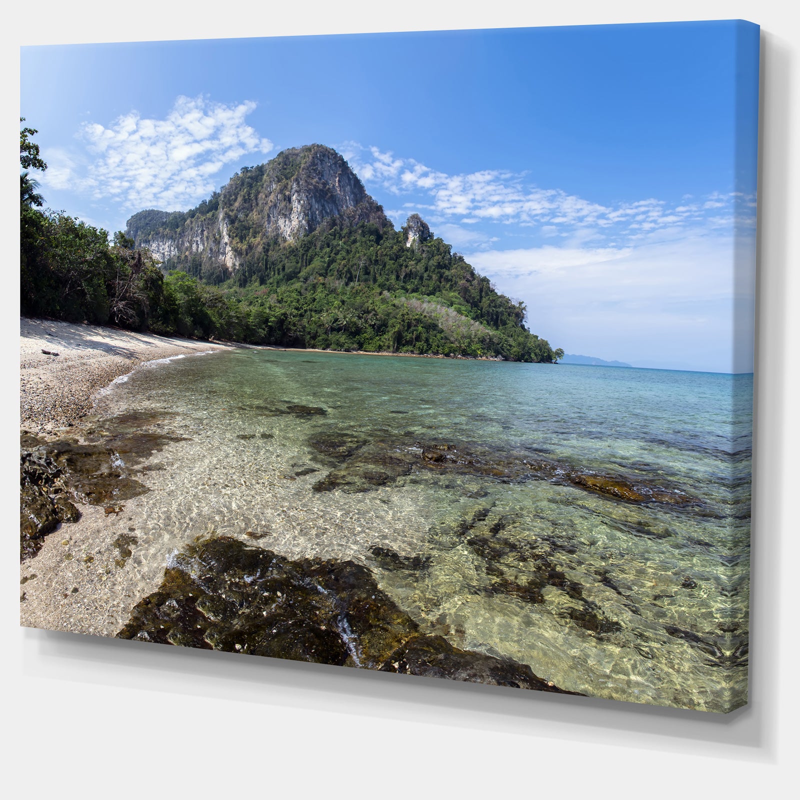Koh Mook Coast Line - Modern Seashore Canvas Wall Art