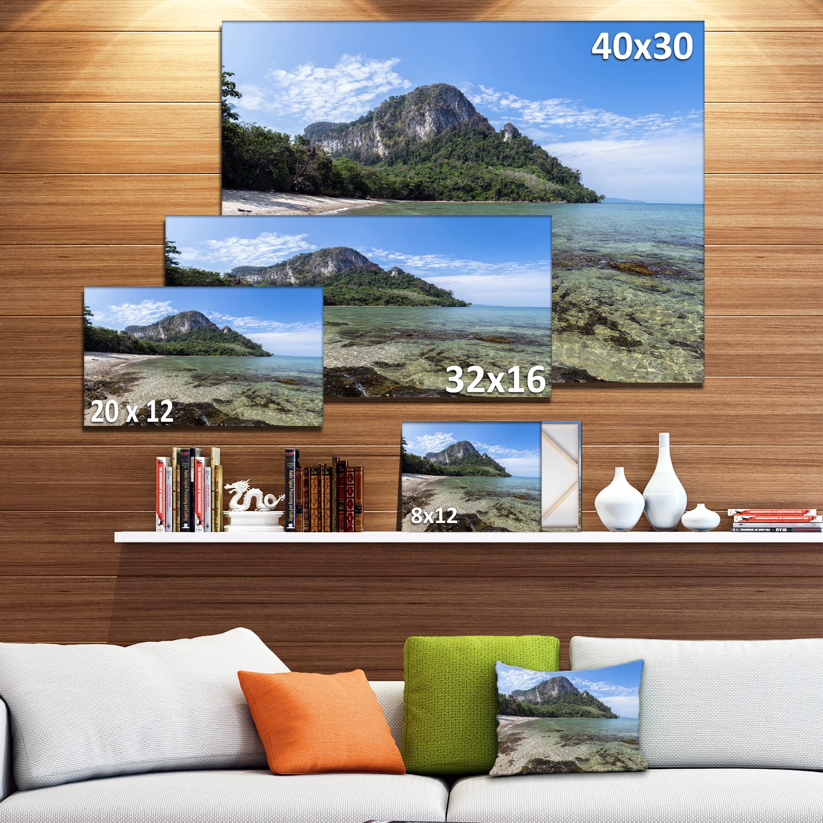 Koh Mook Coast Line - Modern Seashore Canvas Wall Art