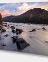 Rocky Mountain River in Autumn - Seashore Wall Art on Canvas