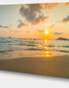 Stylish Blur Sunset over the Sea - Seashore Wall Art on Canvas