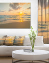 Stylish Blur Sunset over the Sea - Seashore Wall Art on Canvas