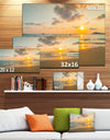 Stylish Blur Sunset over the Sea - Seashore Wall Art on Canvas