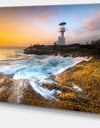 Lighthouse on Beautiful Seashore - Seashore Wall Art on Canvas