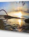 Bridge Sunset Panorama - Seashore Wall Art on Canvas