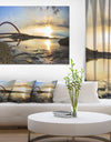 Bridge Sunset Panorama - Seashore Wall Art on Canvas