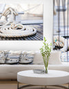 White Nautical Mooring Rope - Modern Landscape Canvas Art