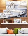 White Nautical Mooring Rope - Modern Landscape Canvas Art