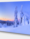 Sunset over Frozen Trees - Modern Landscape Canvas Art