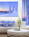 Sunset over Frozen Trees - Modern Landscape Canvas Art