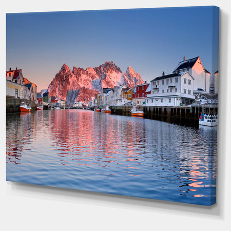 Henningsvaer on the Lofoten Norway - Modern Landscape Canvas Art