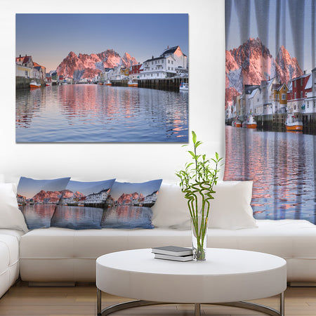 Henningsvaer on the Lofoten Norway - Modern Landscape Canvas Art