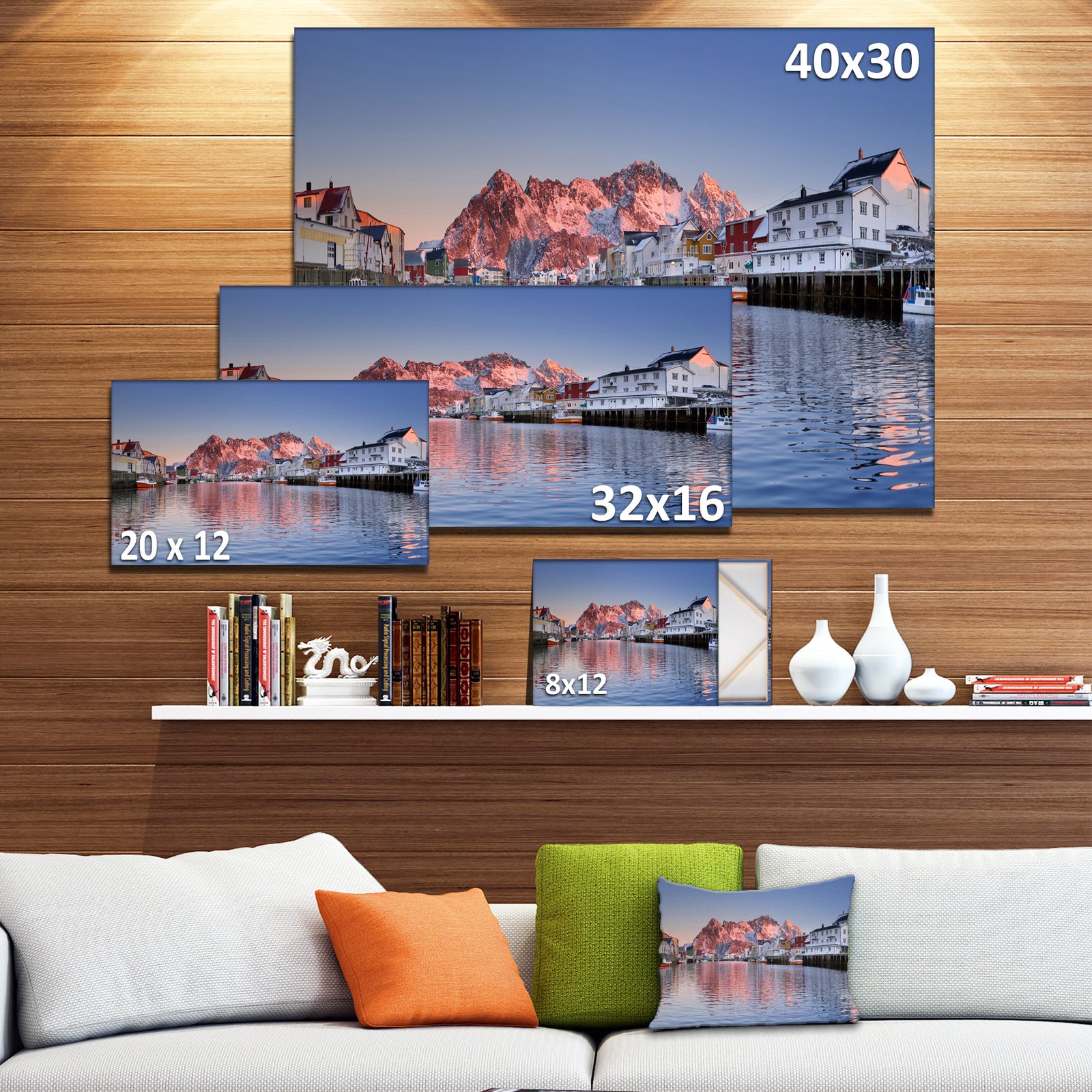 Henningsvaer on the Lofoten Norway - Modern Landscape Canvas Art