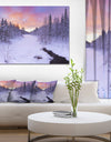 Winter River in Finnish Lapland - Modern Landscape Canvas Art