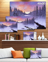 Winter River in Finnish Lapland - Modern Landscape Canvas Art