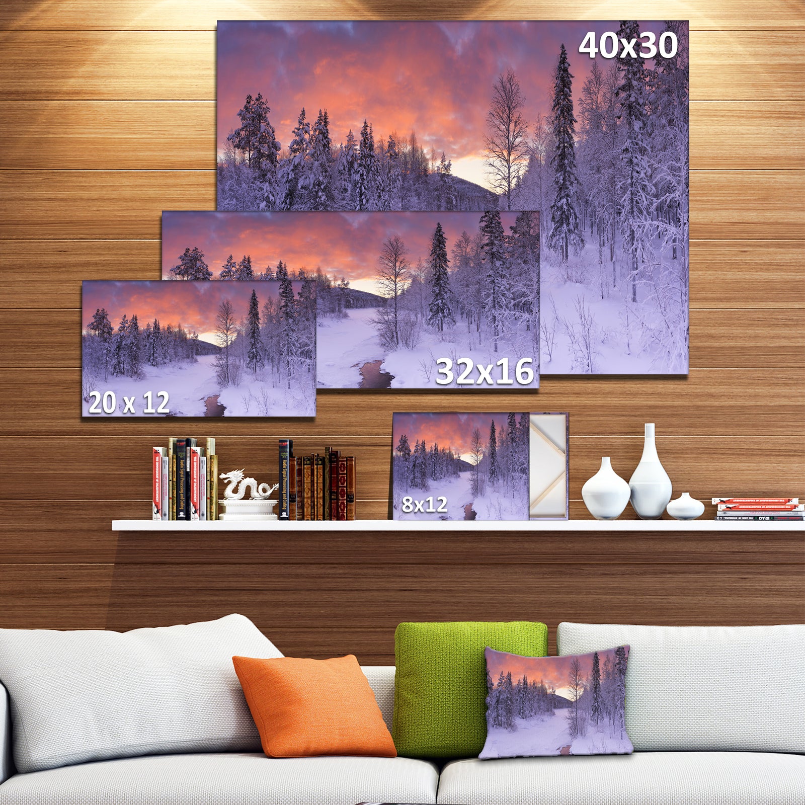 Finnish Lapland Trees in Winter - Landscape Wall Art on Canvas