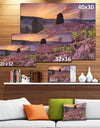 Blooming Heather at Dawn Panorama - Landscape Wall Art on Canvas