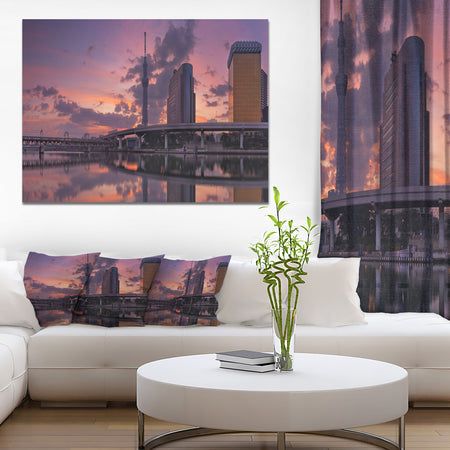Tokyo Sky Tree and Sumida River - Landscape Wall Art on Canvas