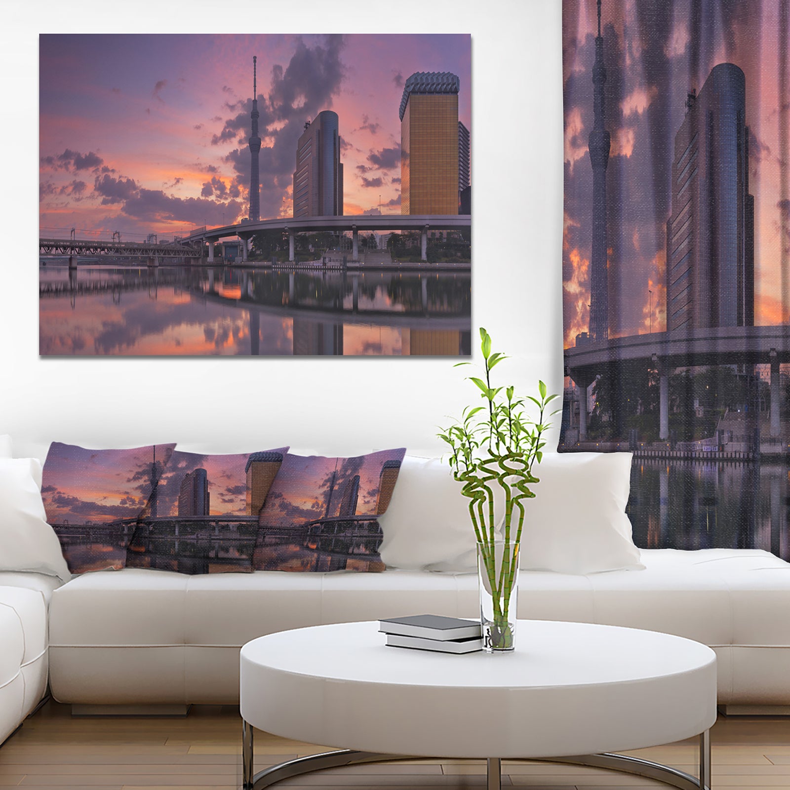 Tokyo Sky Tree and Sumida River - Landscape Wall Art on Canvas