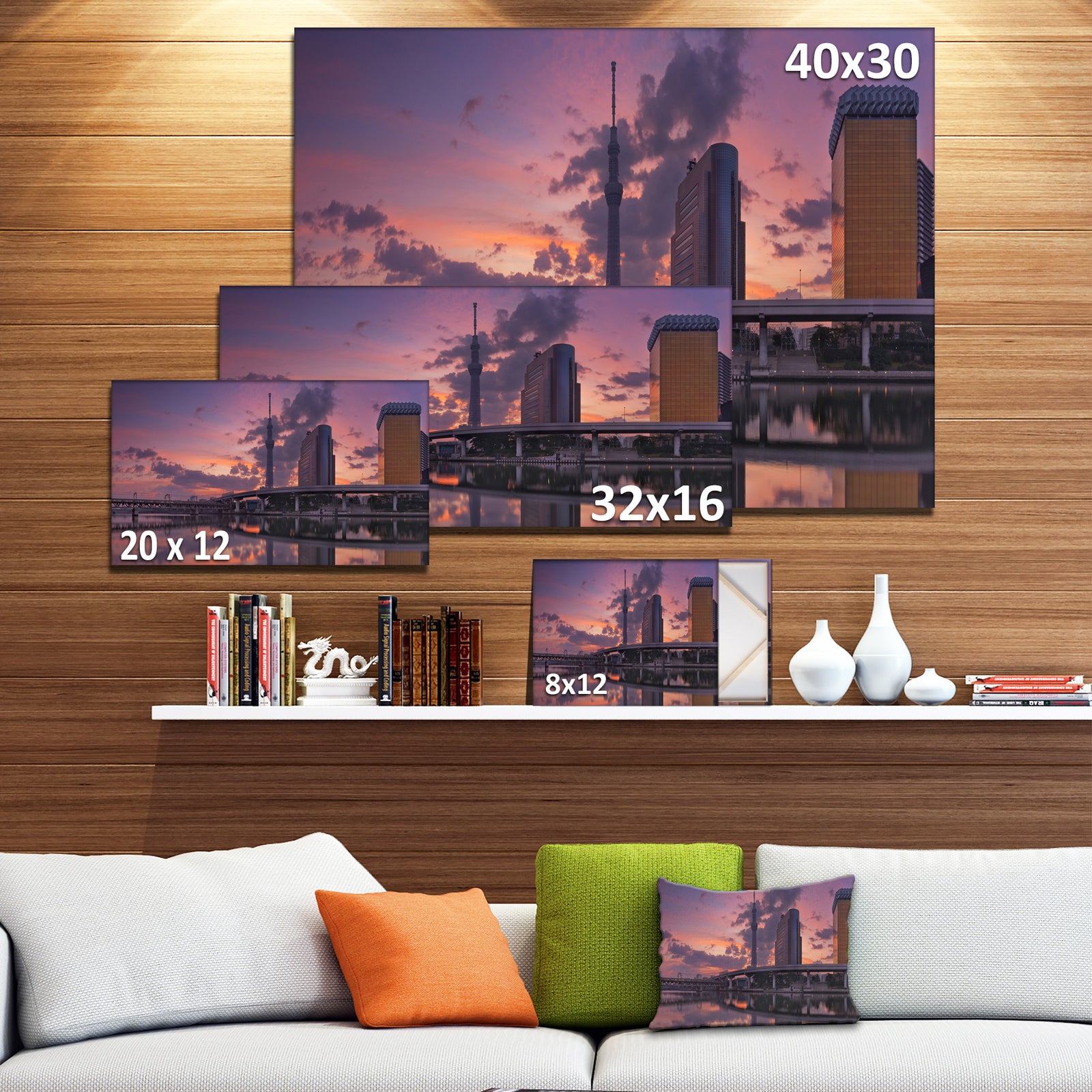 Tokyo Sky Tree and Sumida River - Landscape Wall Art on Canvas
