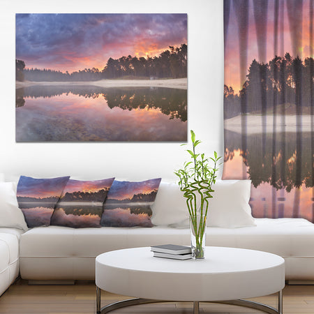 Quiet Lake Mirroring the Sky - Landscape Wall Art on Canvas