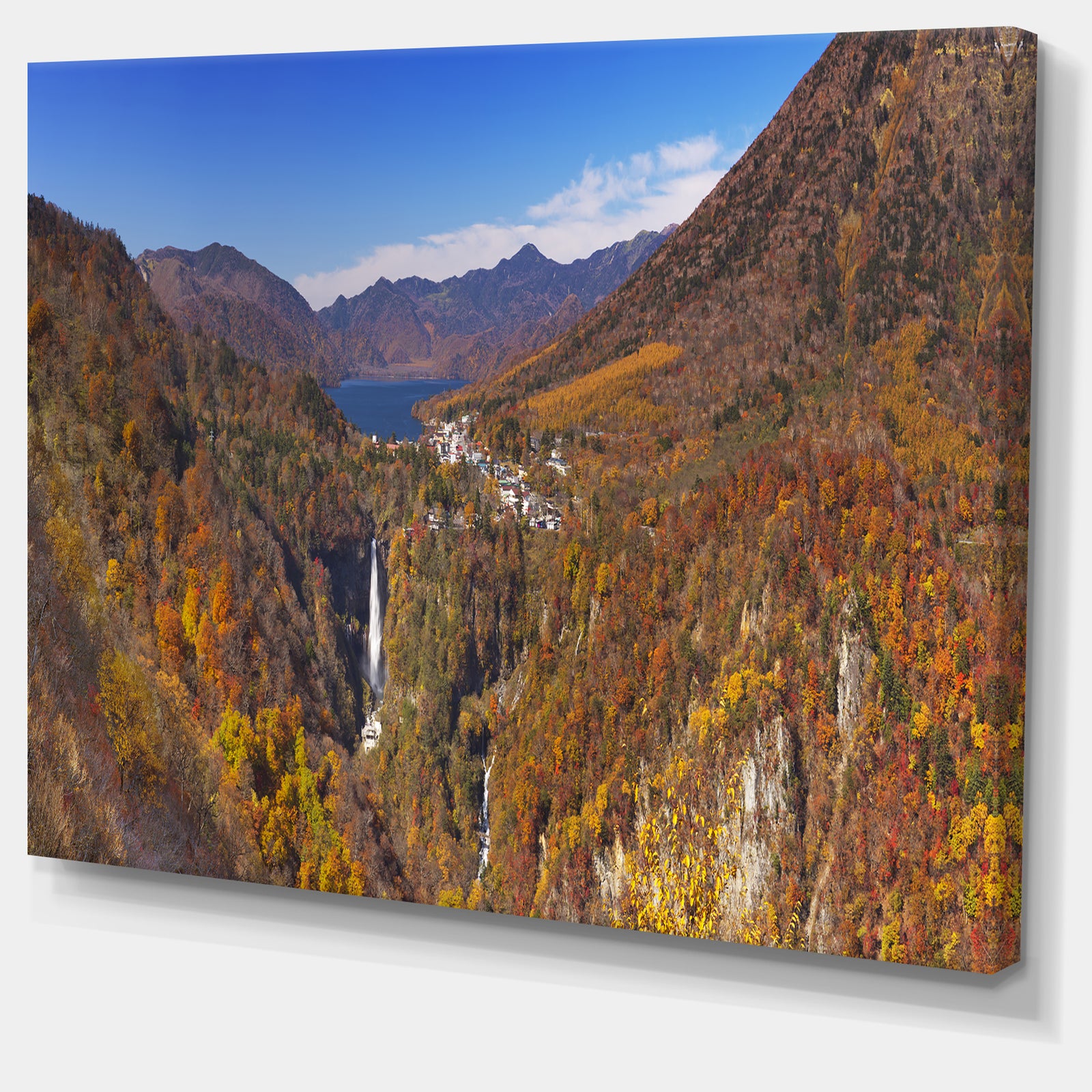 Kegon Falls near Nikko Panorama - Landscape Wall Art on Canvas