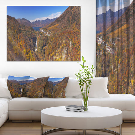 Kegon Falls near Nikko Panorama - Landscape Wall Art on Canvas