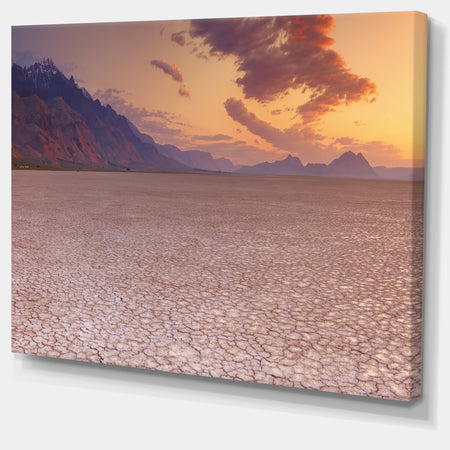 Cracked Earth in Alvord Desert - Landscape Wall Art on Canvas