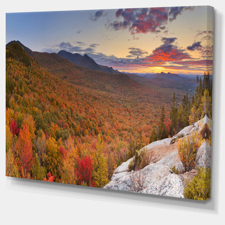 Endless Forests in Fall Panorama - Landscape Wall Art on Canvas