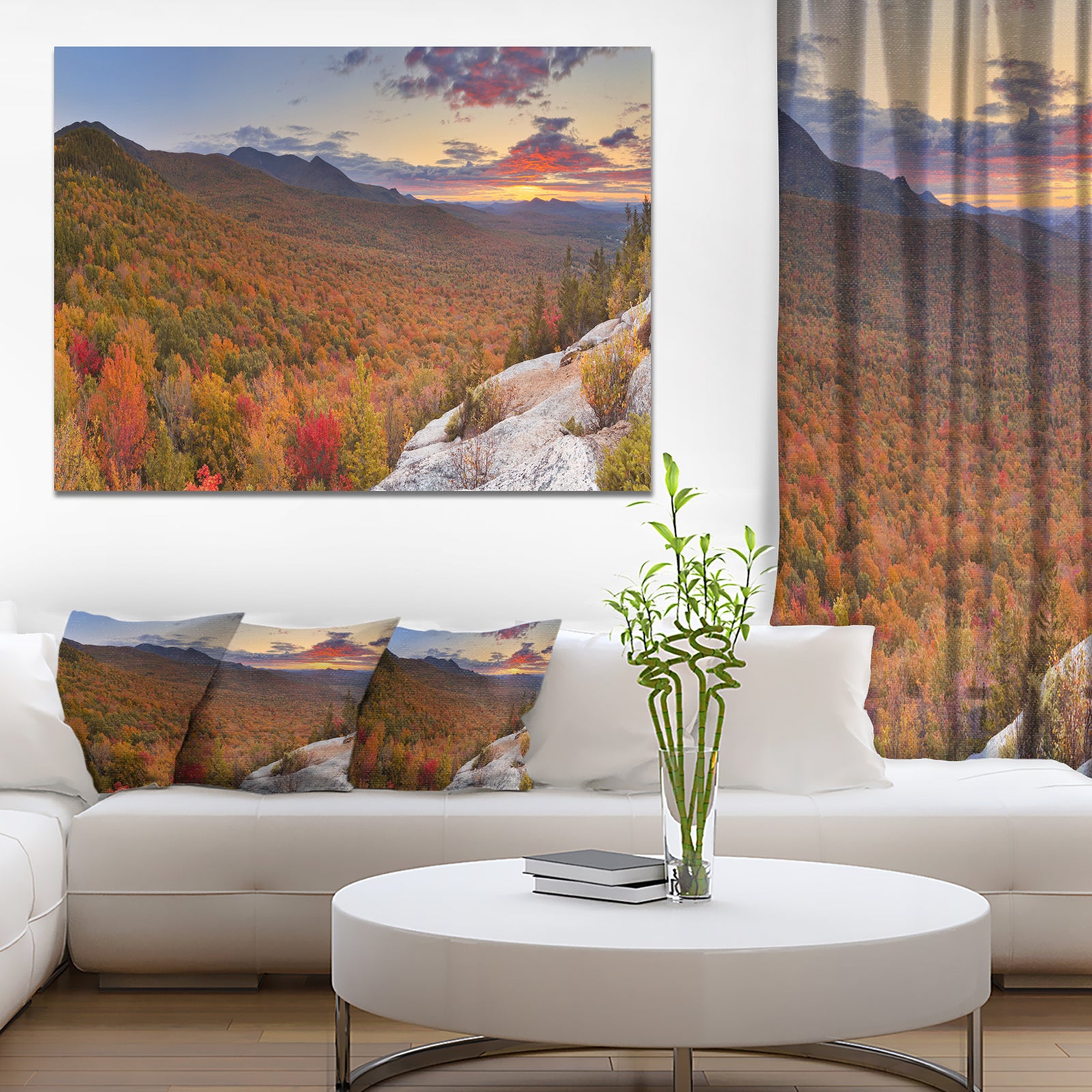 Endless Forests in Fall Panorama - Landscape Wall Art on Canvas