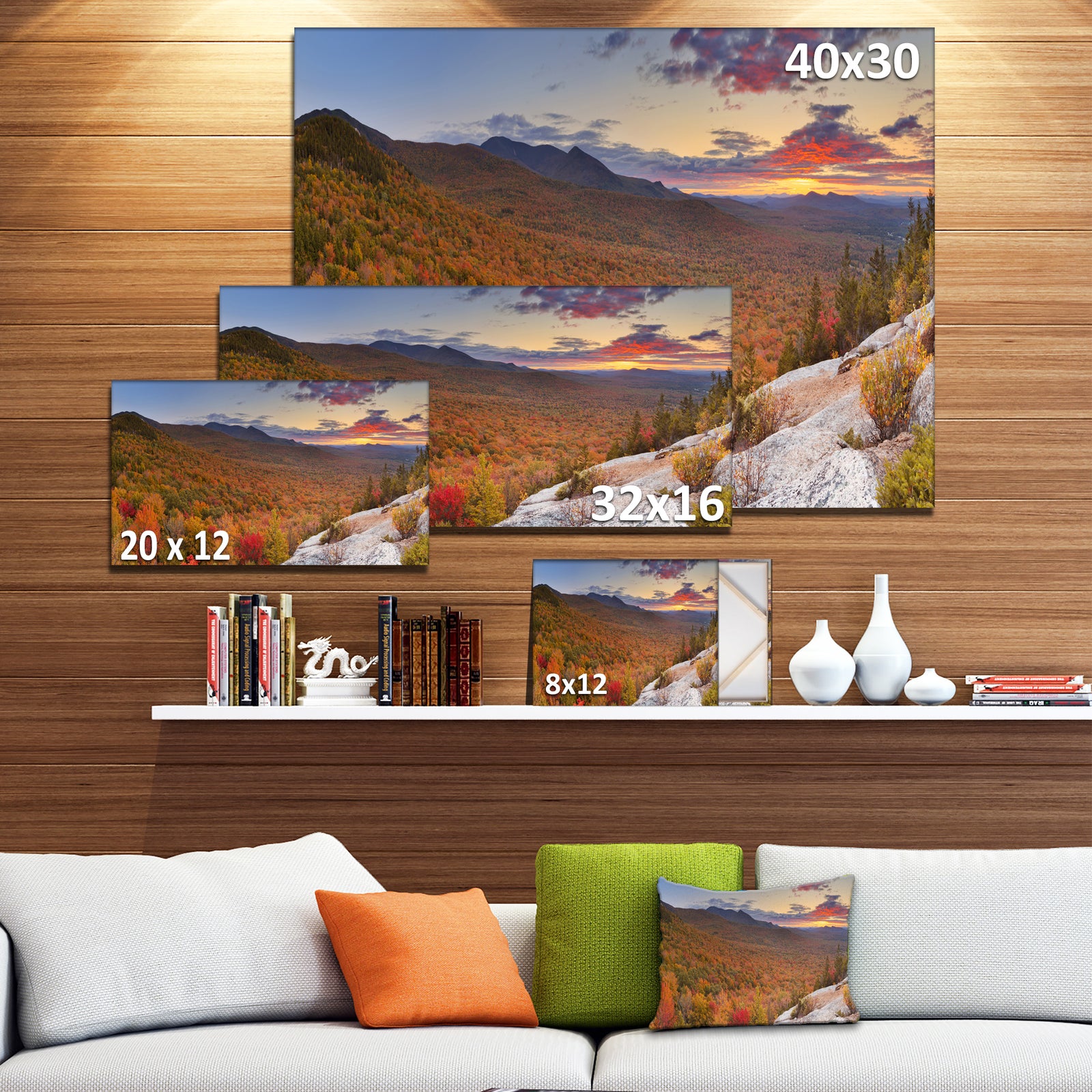 Endless Forests in Fall Panorama - Landscape Wall Art on Canvas