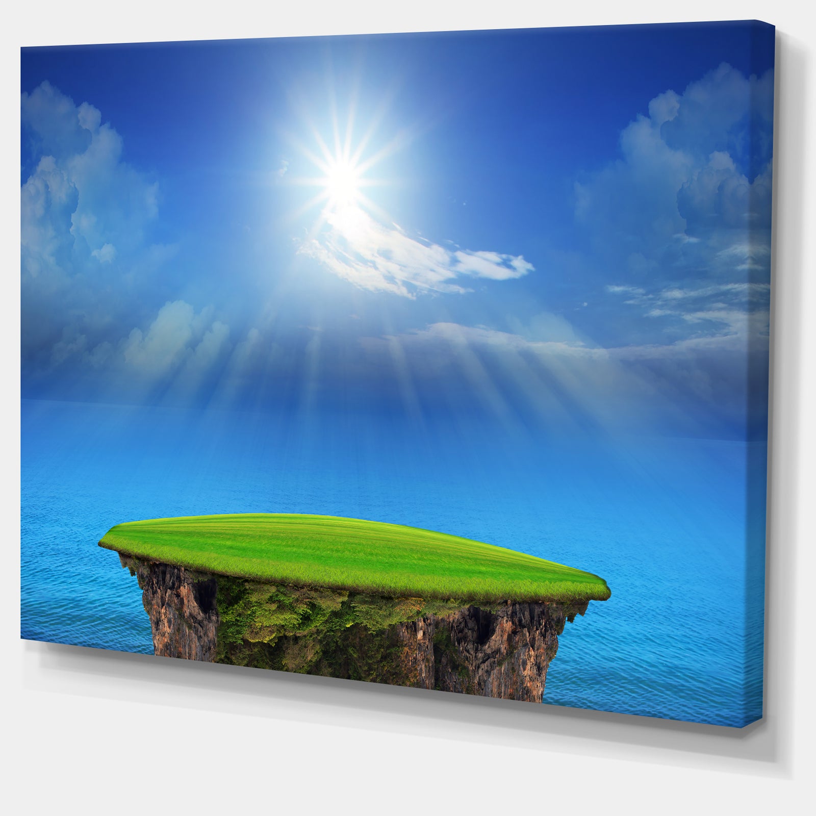 Blue Sky and Sun Shining - Landscape Wall Art on Canvas