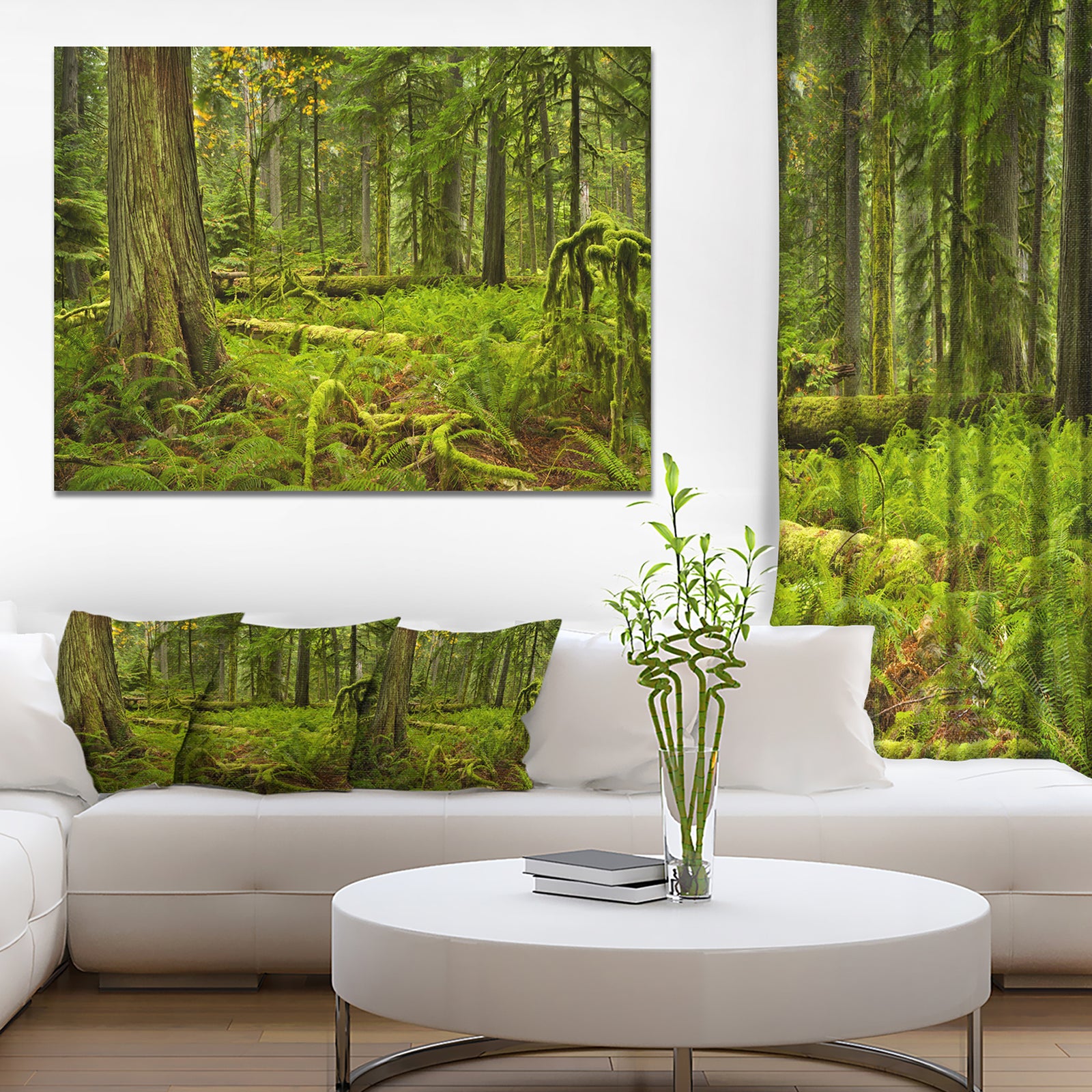 Lush Rainforest in Cathedral Grove - Landscape Wall Art on Canvas