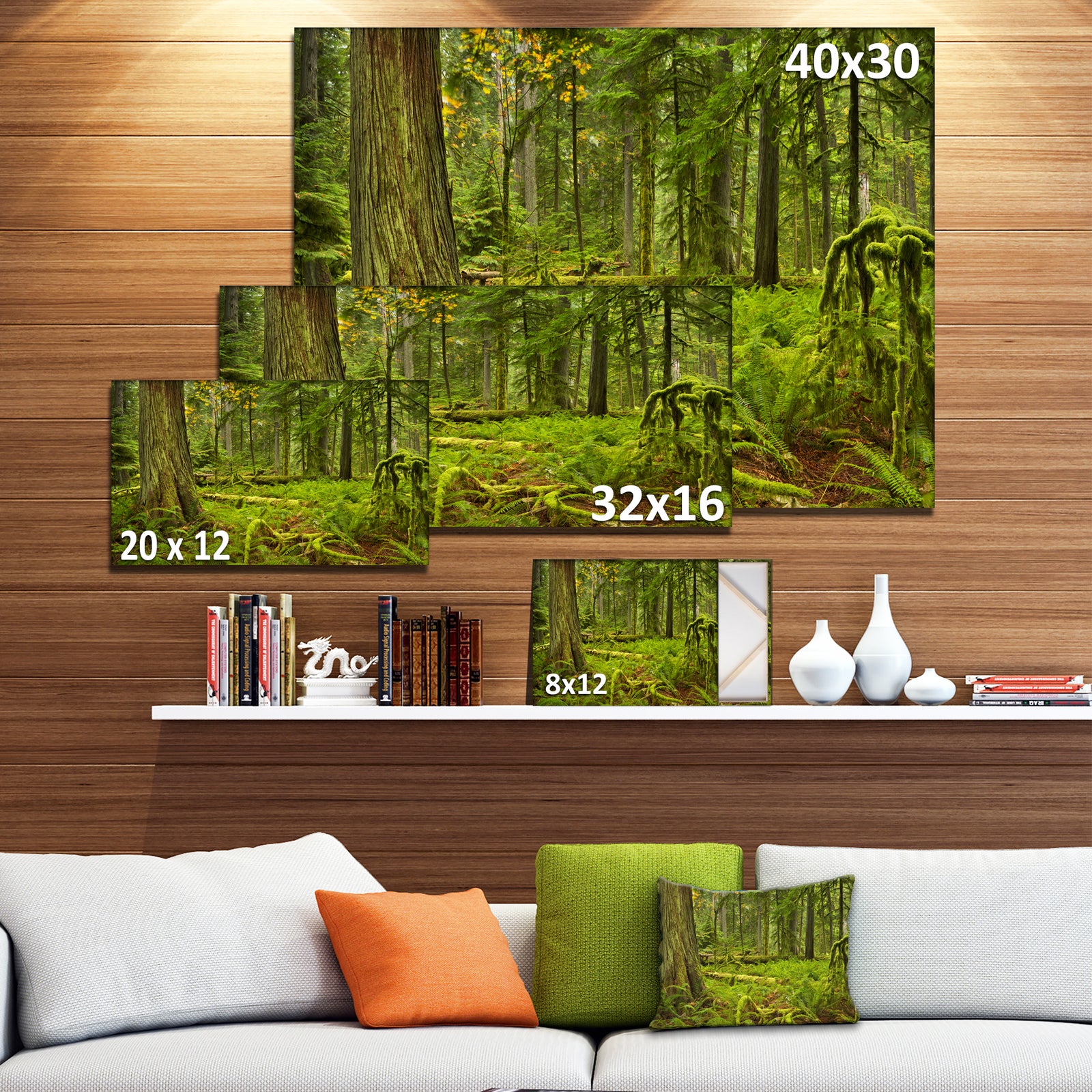 Lush Rainforest in Cathedral Grove - Landscape Wall Art on Canvas